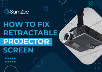 How to fix retractable projector screen