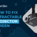 How to fix retractable projector screen