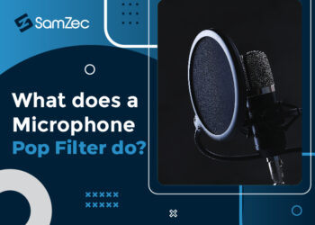 What does a microphone pop filter do