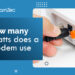 How many watts does a modem use